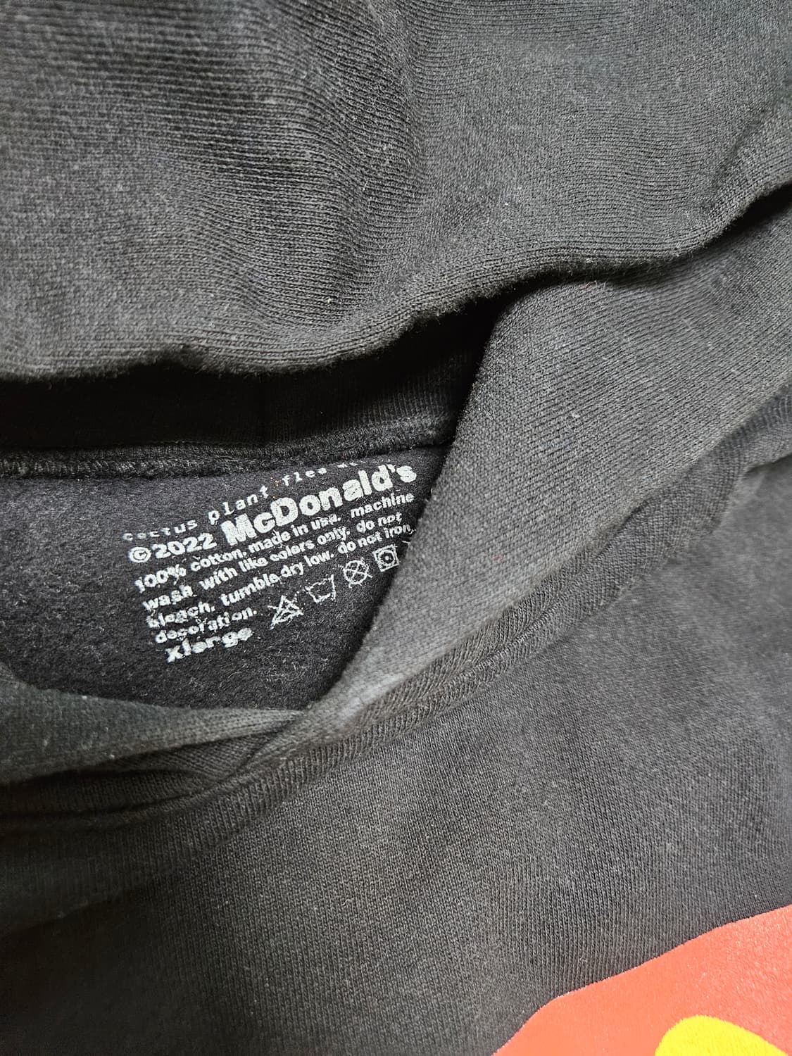 CPFM x 맥도날드 후드 블랙 XL 상품이미지3