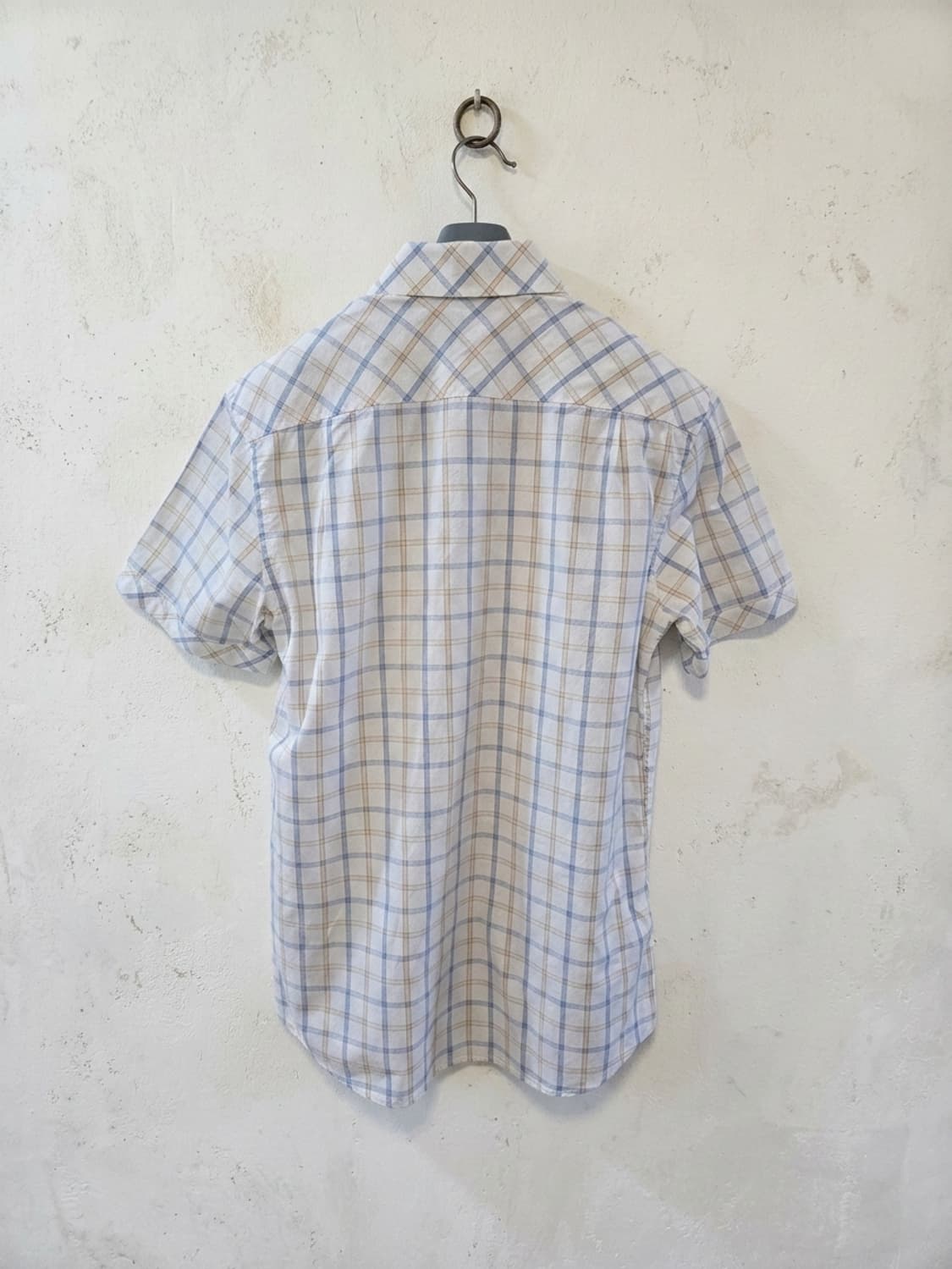 타미힐피거 데님 체크 반팔 셔츠 M 상품이미지2
