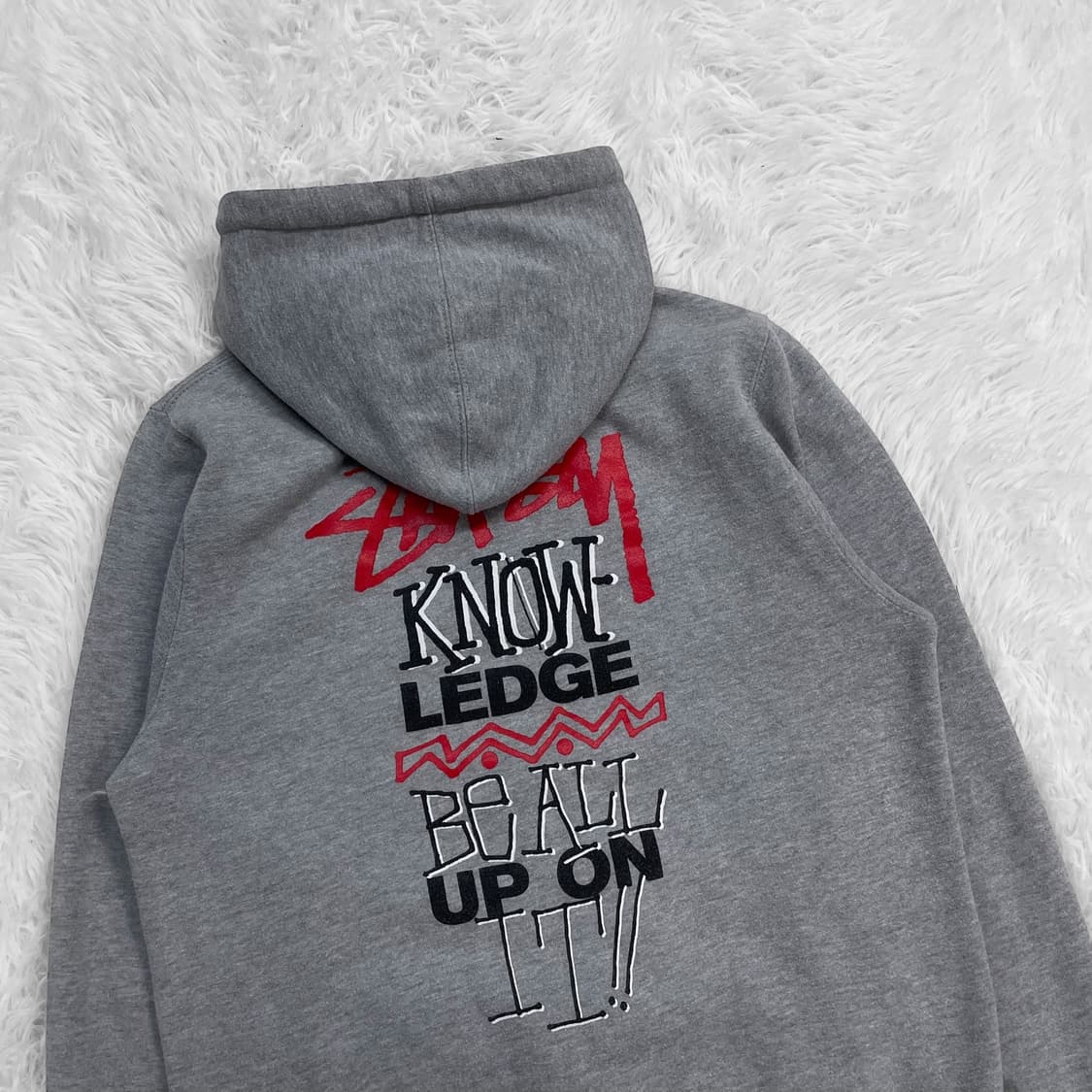 스투시 Stussy 멀티 로고 후드집업 그레이 상품이미지4