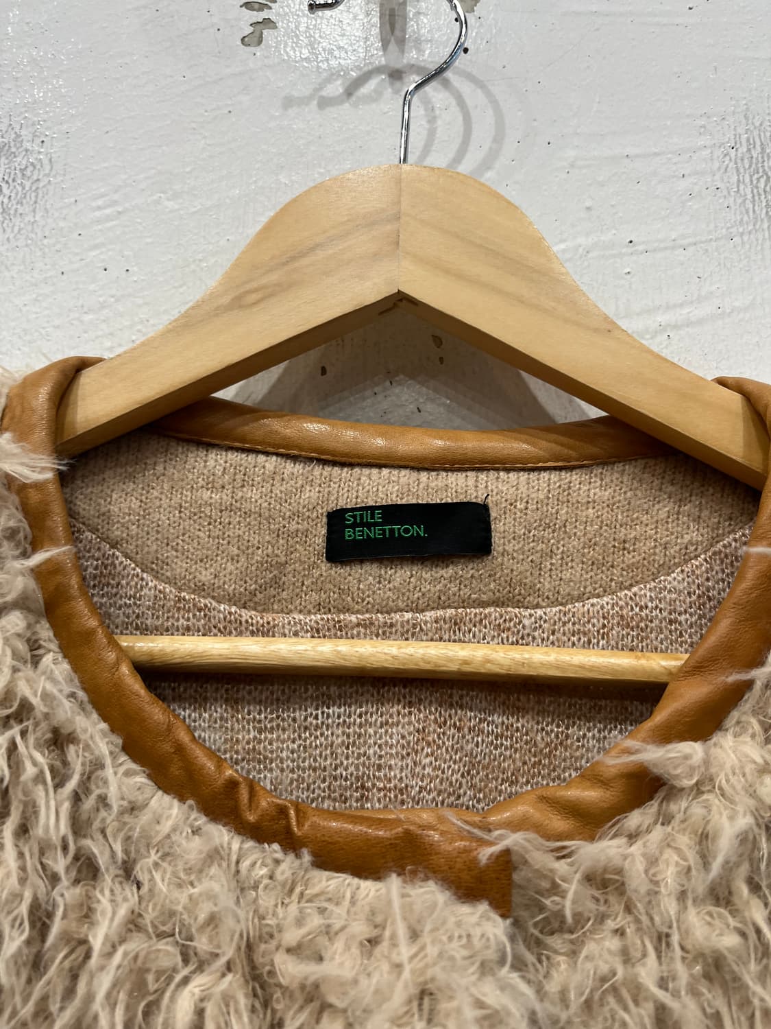 베네통 양가죽 트리밍 퍼자켓 상품이미지4