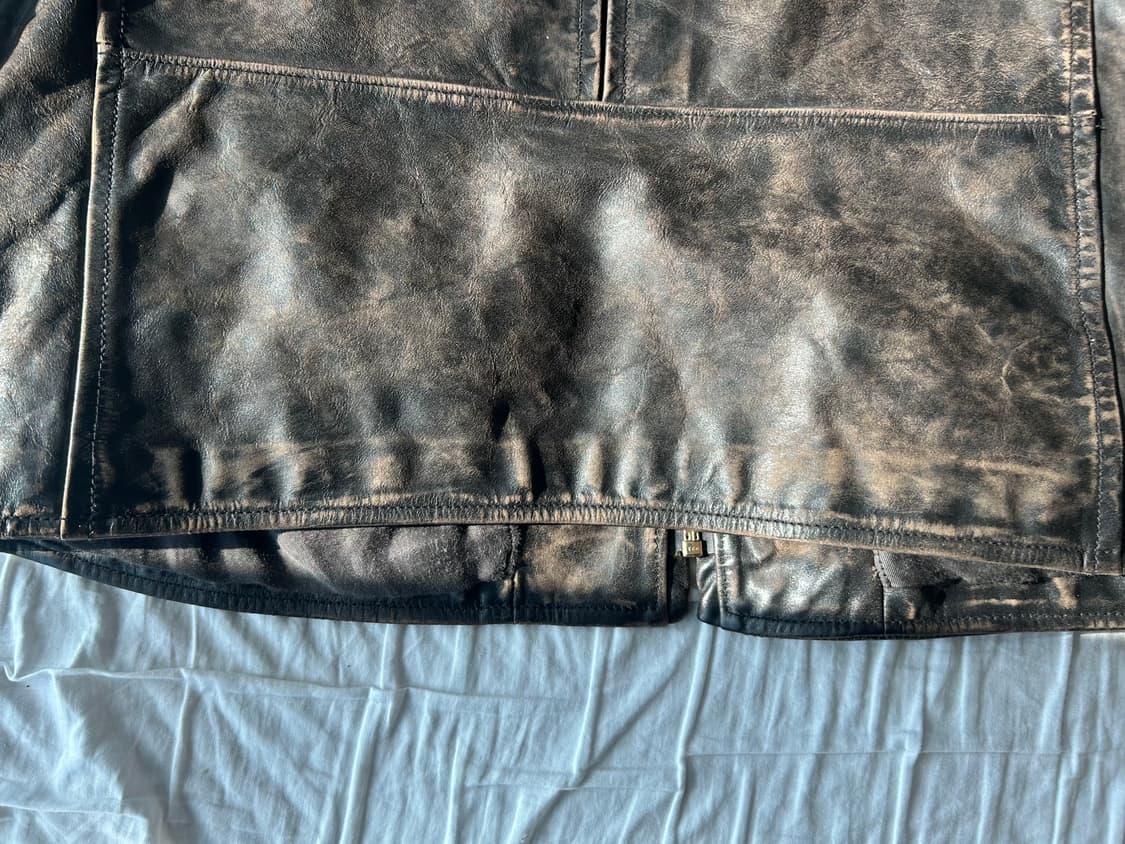 rrl 더블알엘 레더 모토 자켓 m 상품이미지8