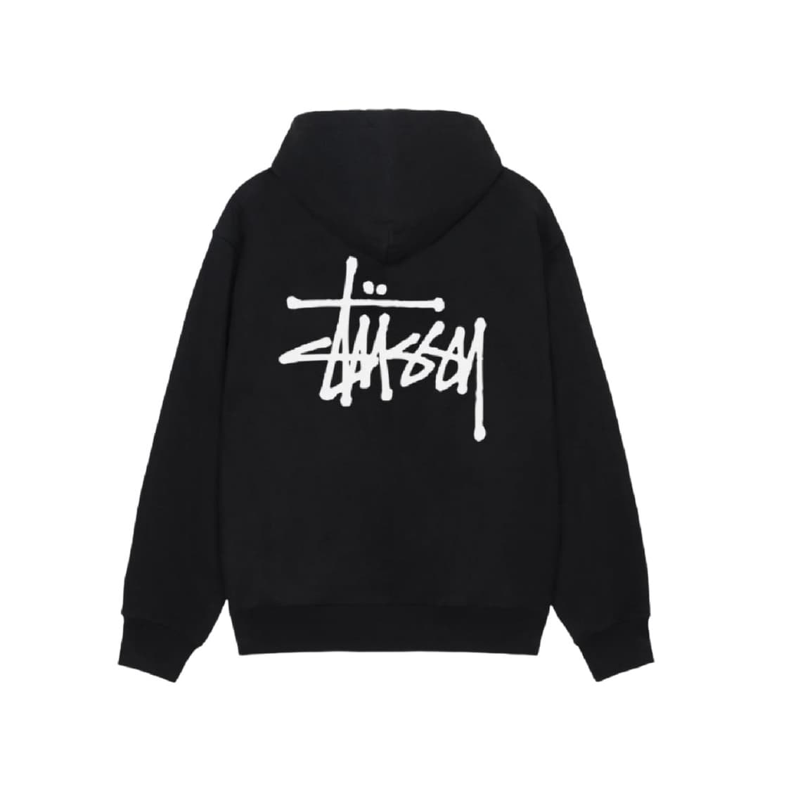 (1회착 크림 구매 우체국 택포가격) 스투시 베이직 후드 블랙  XL 상품이미지1