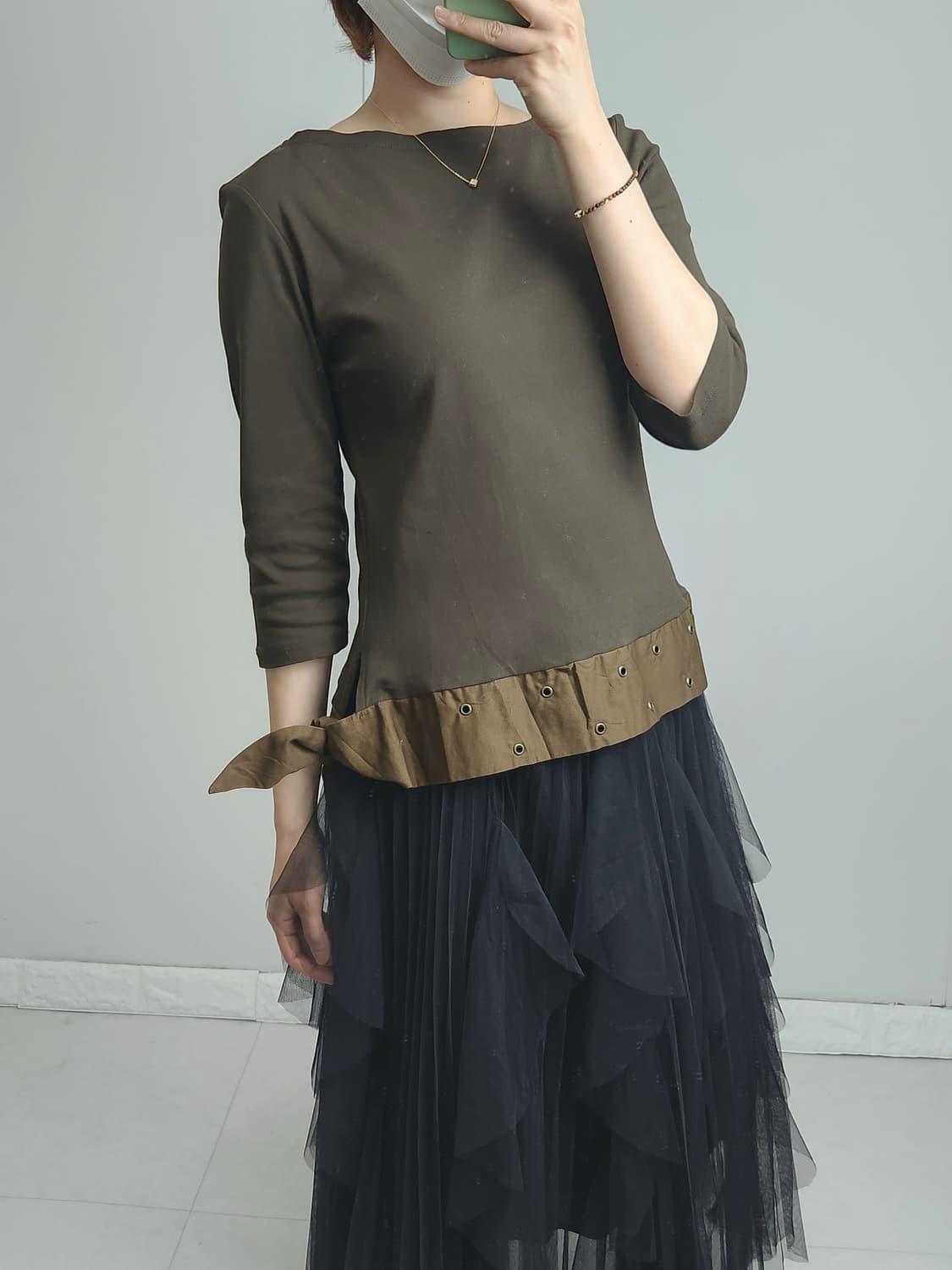 보트넥 아일렛 롱슬리브 상품이미지4