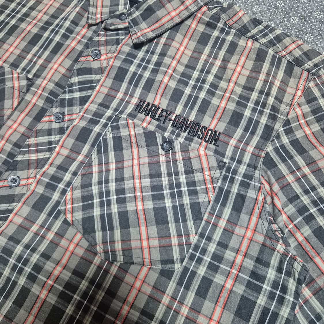 [XL] 할리데이비슨 반팔 체크셔츠 -535  상품이미지3