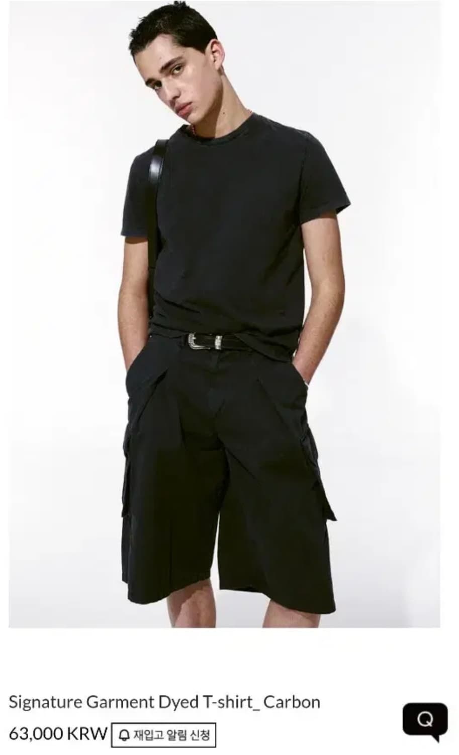 Signature Garment Dyed T-shirt Carbon 상품이미지1