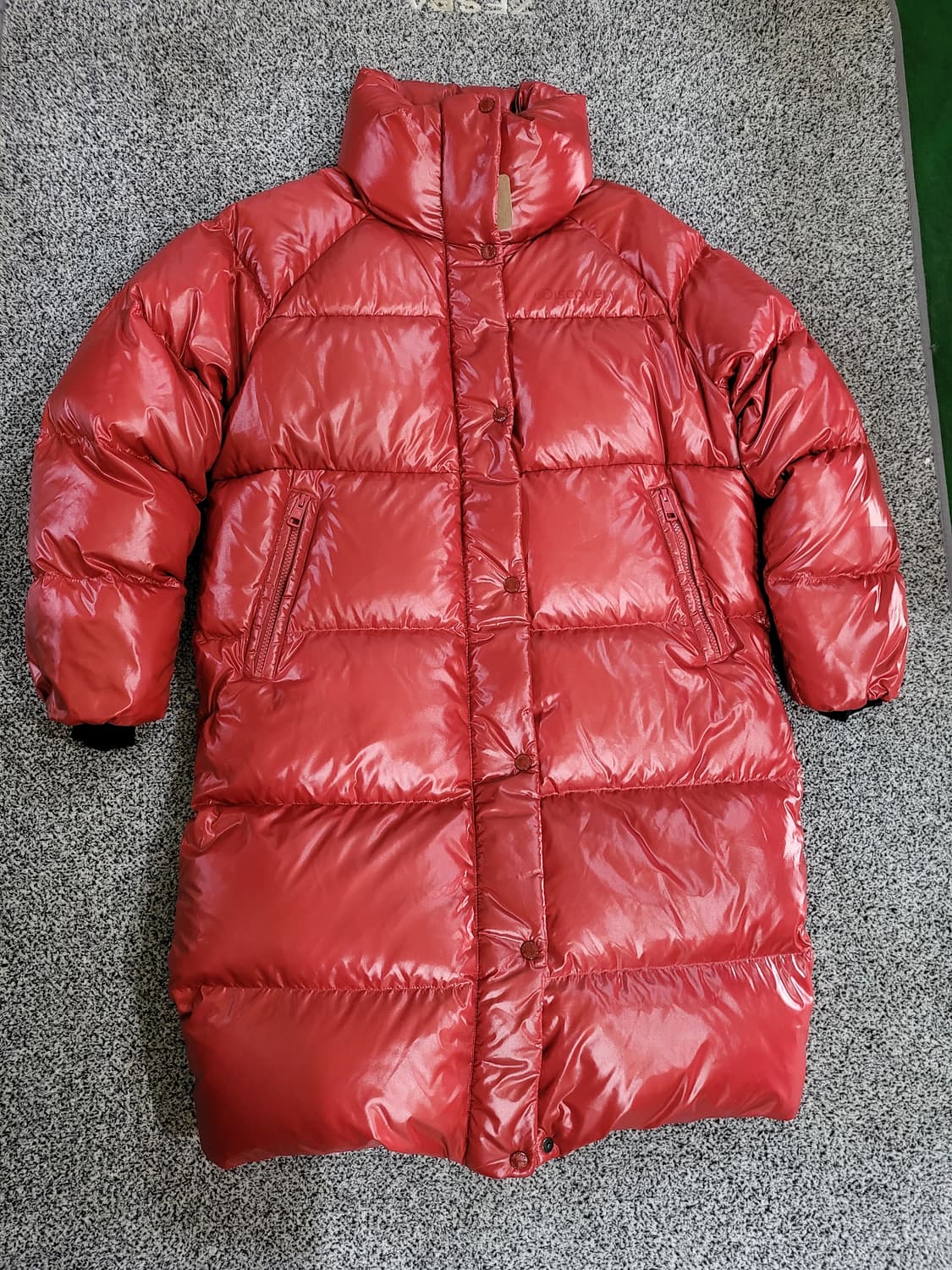 디스커버리 다홍색(Coral) 롱 패딩 상품이미지1