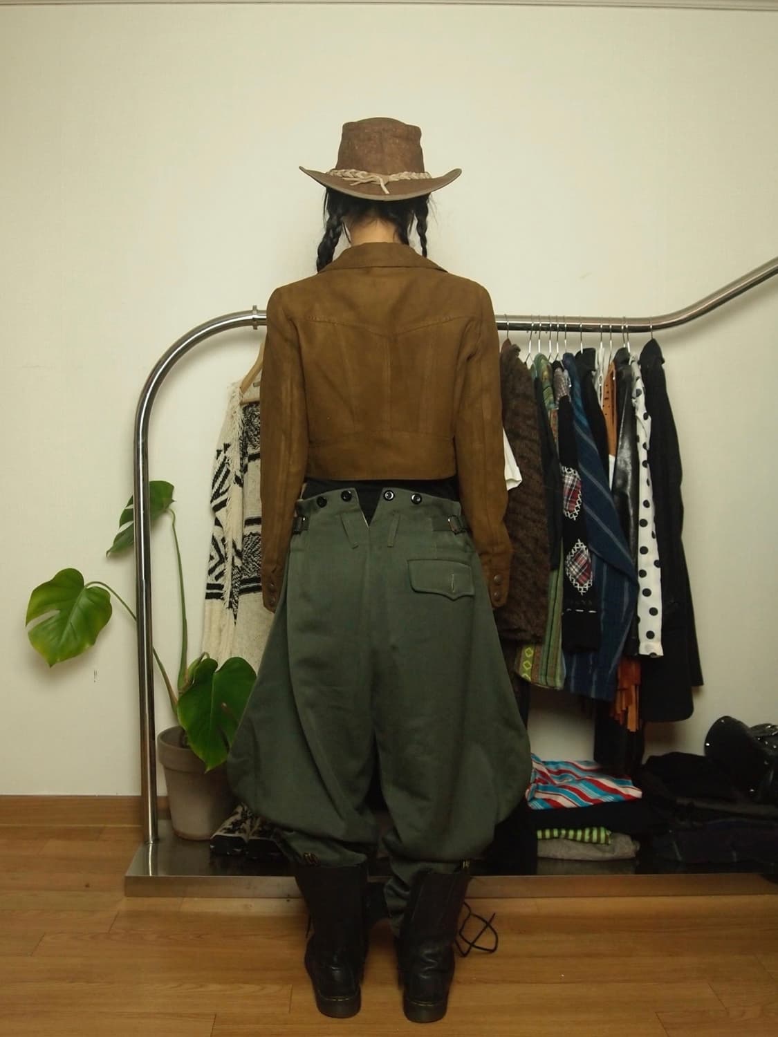 빈티지 브라운 크롭 자켓 상품이미지4