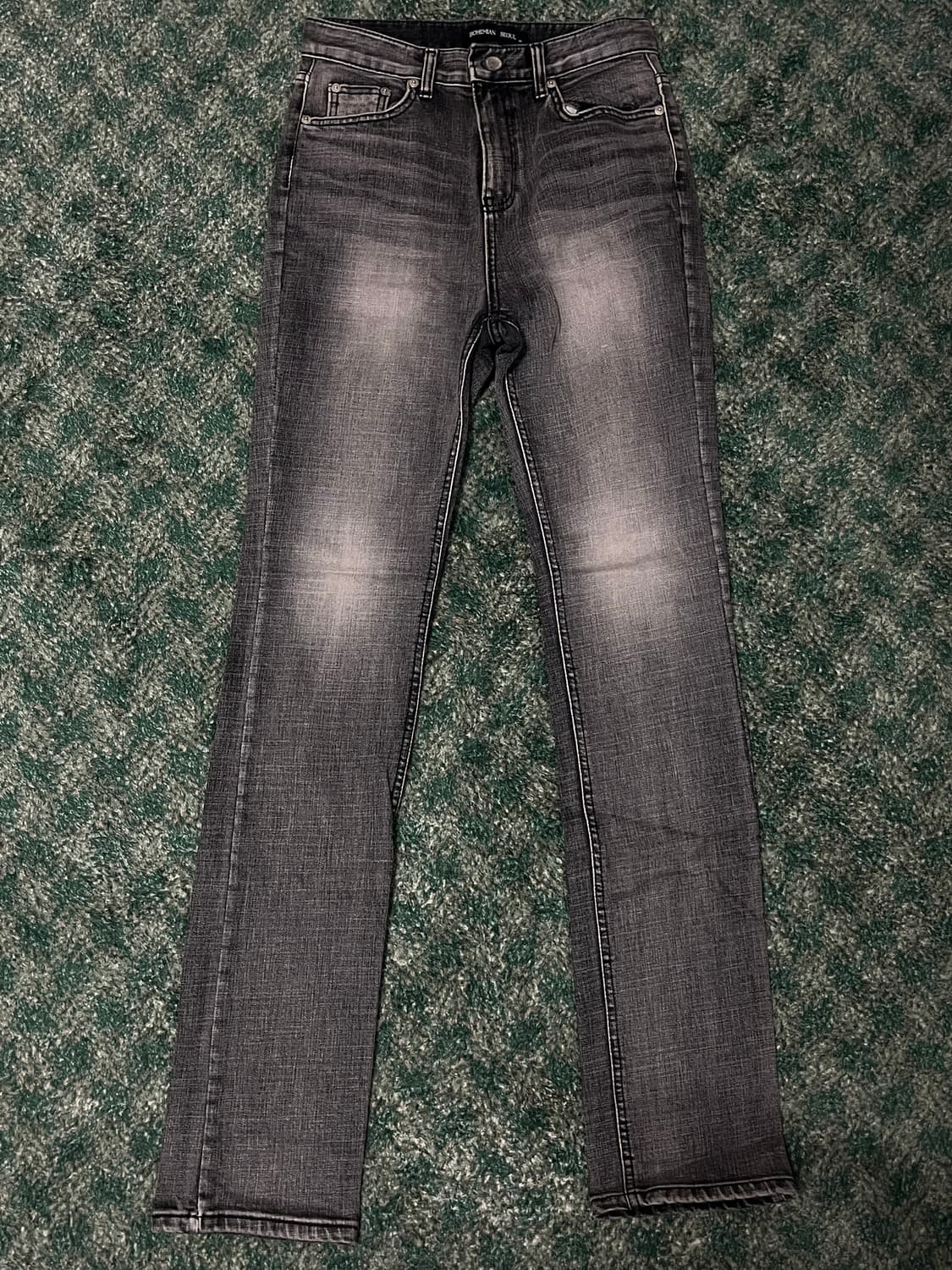 보헤미안서울 하이웨스트 스트레이트 진 (사이즈M_그레이) 상품이미지2