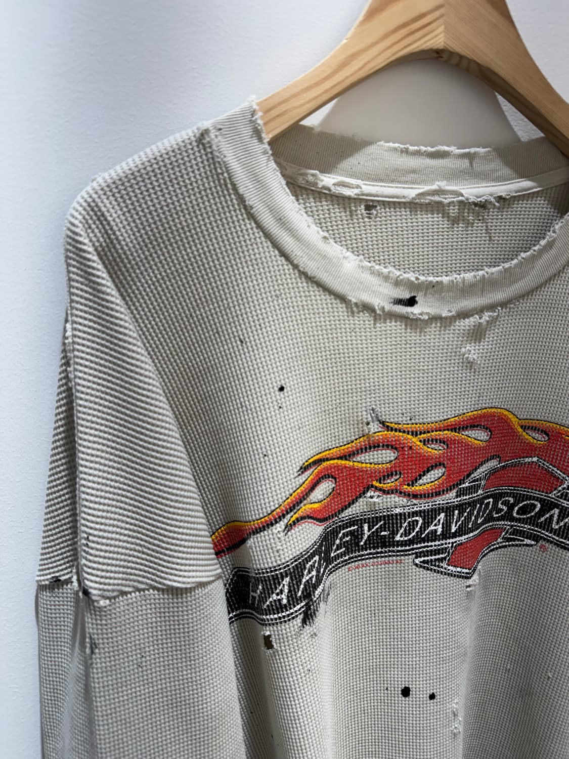 빈티지 와플 긴팔 상품이미지2