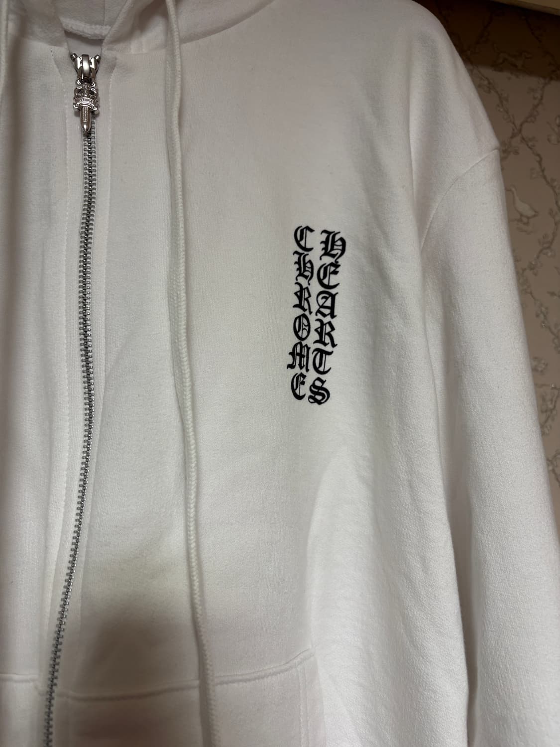 크롬하츠 버티컬 후드집업 화이트 s 상품이미지4