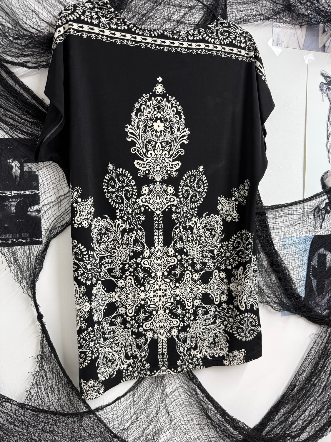 Oriental mood printing halfsleeve  상품이미지3