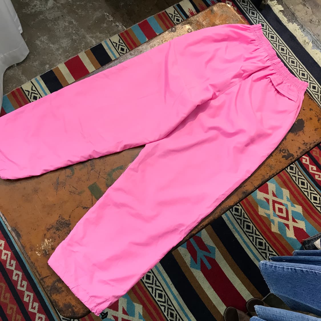 VTG 빈티지 핑크 나일론 밴딩 조거 팬츠 허리 24 27 사이즈 상품이미지3