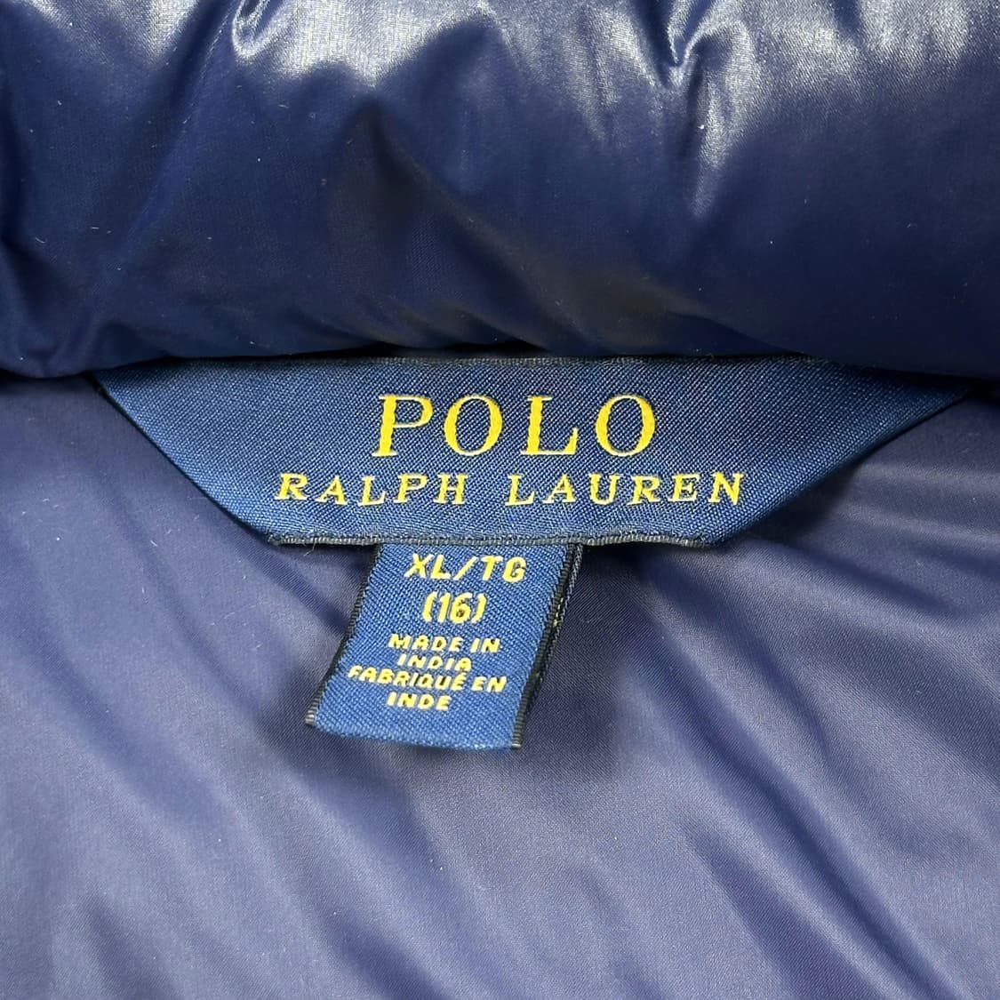 폴로 랄프로렌 걸즈 푸퍼 다운 패딩 조끼 네이비 걸즈XL 상품이미지7