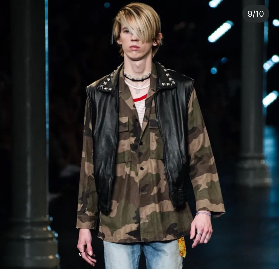 생로랑 - 90s 리넨 밀리터리 자켓 상품이미지9