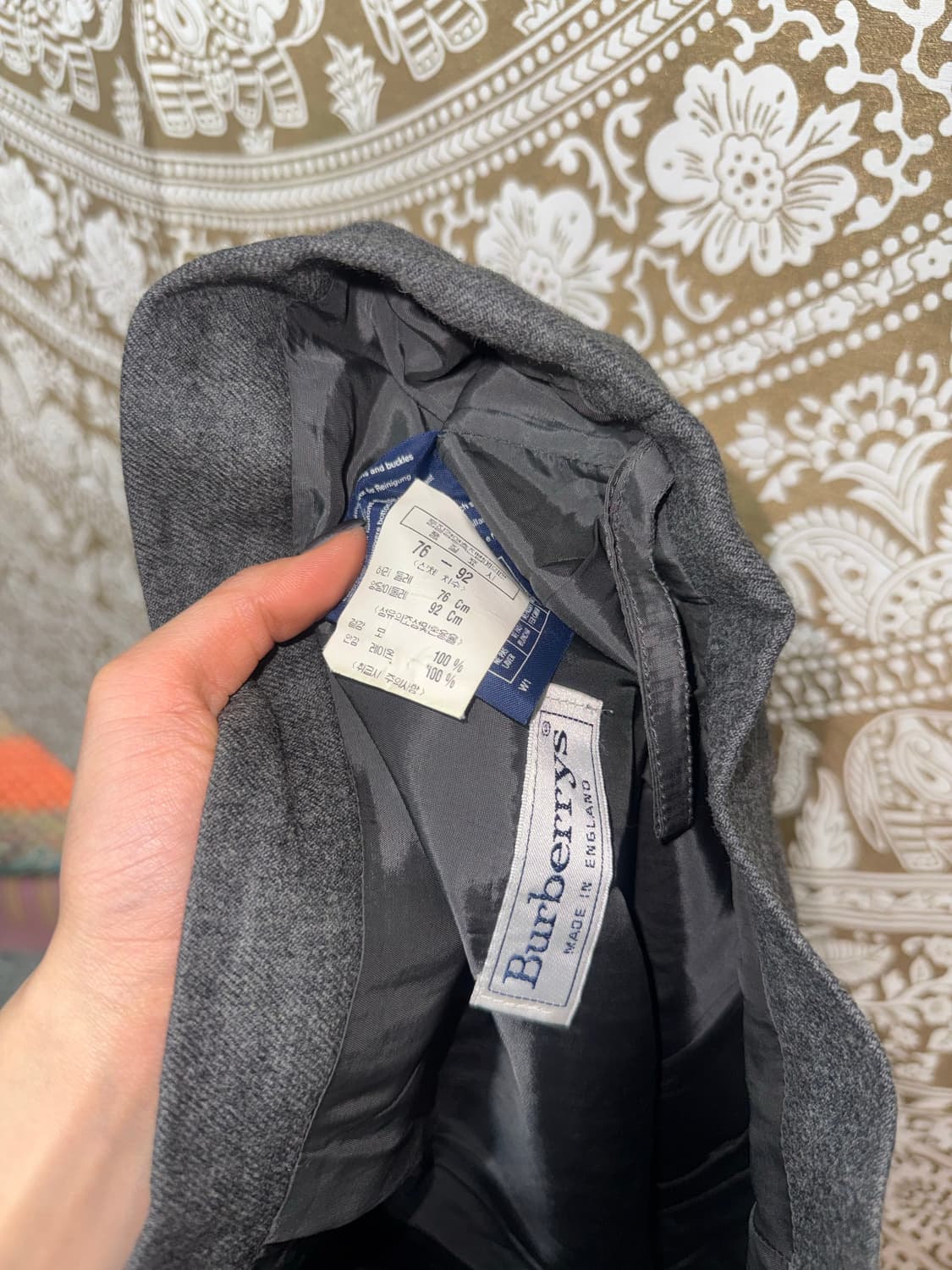 버버리 빈티지 차콜 미디스커트  상품이미지5