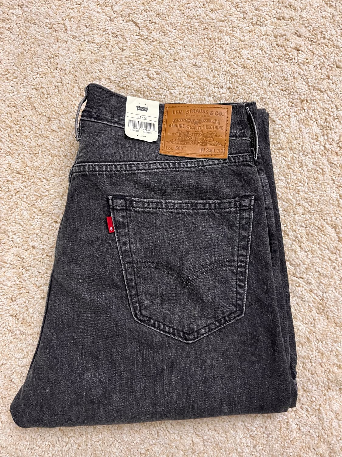 [새상품,미국출시] 리바이스 505 프리미엄 셀비지 흑청 (바살트락) 상품이미지10