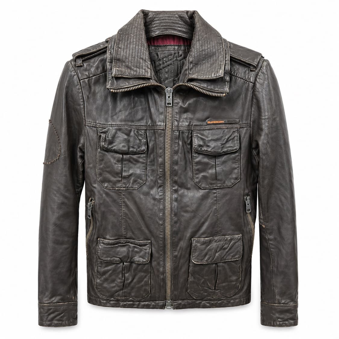 슈퍼드라이 베컴 가죽 자켓 S 상품이미지1