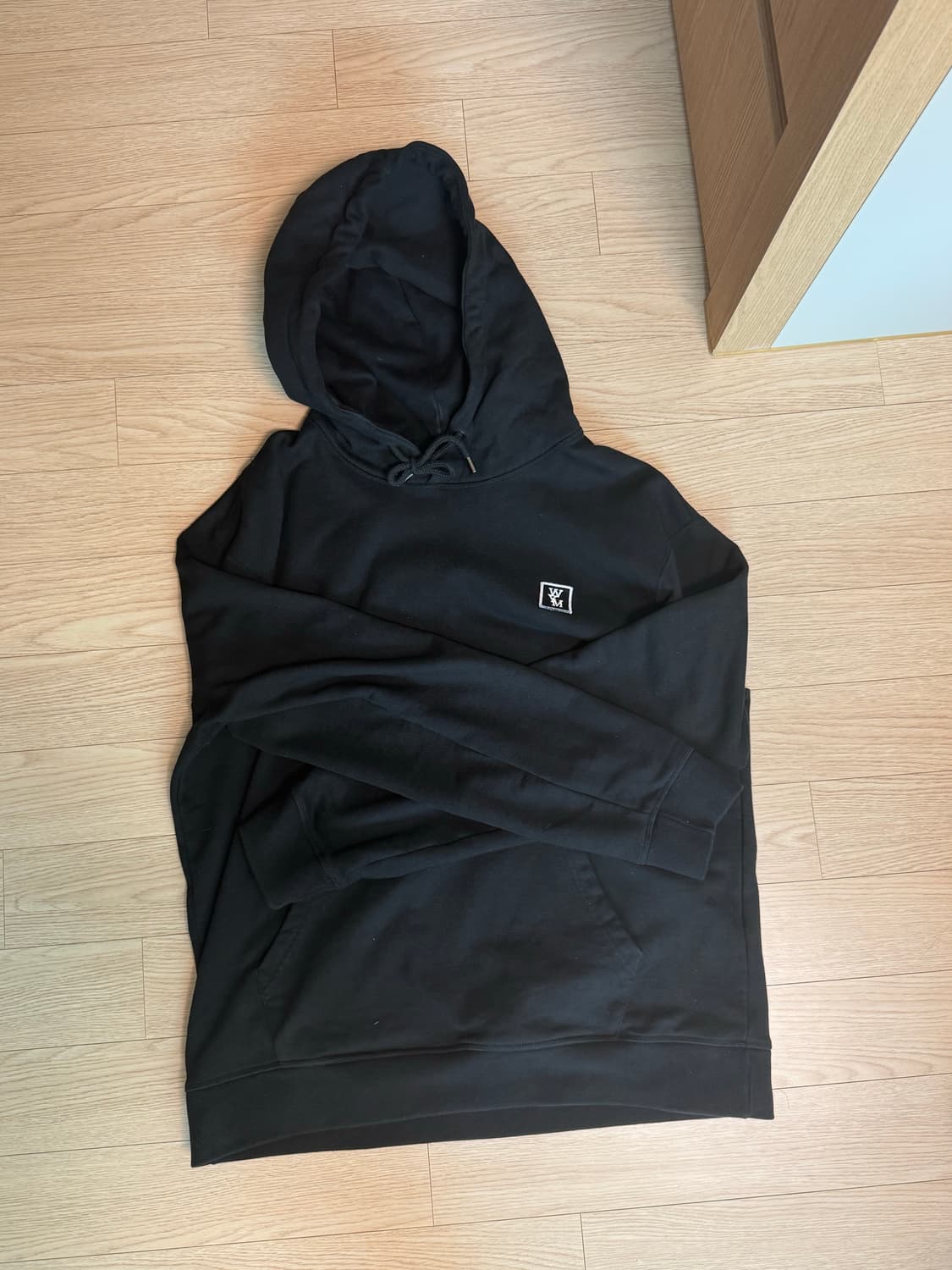 우영미 백로고후드 48사이즈 블랙 상품이미지1