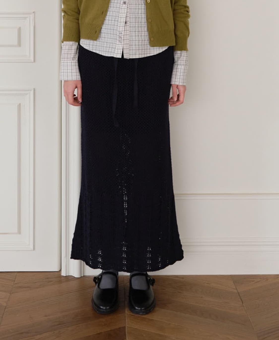 새상품) 온무드 니트 롱스커트 LIS KNIT LONG SKIRT - N 상품이미지3