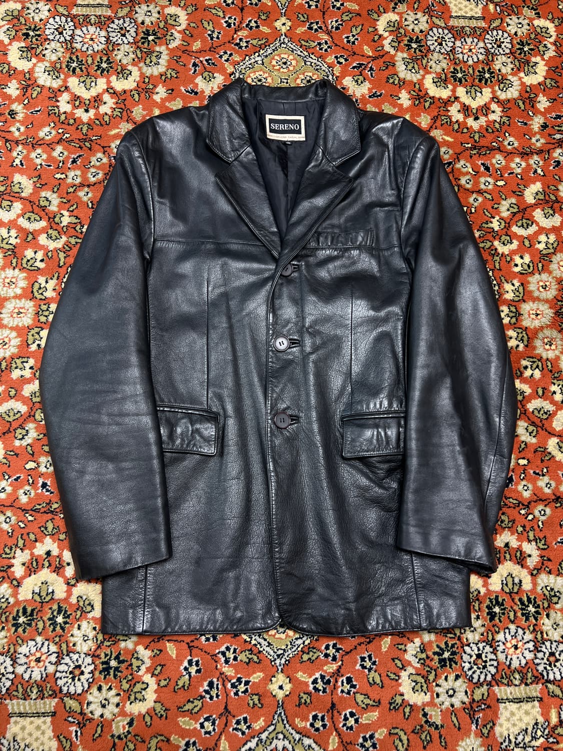 [105] Sereno 리얼 소가죽 레더 블레이저 자켓 상품이미지1