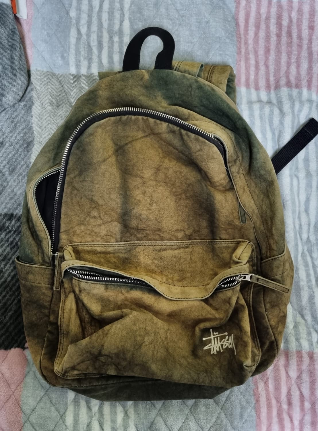 스투시 캔버스 백팩 블랙 상품이미지1