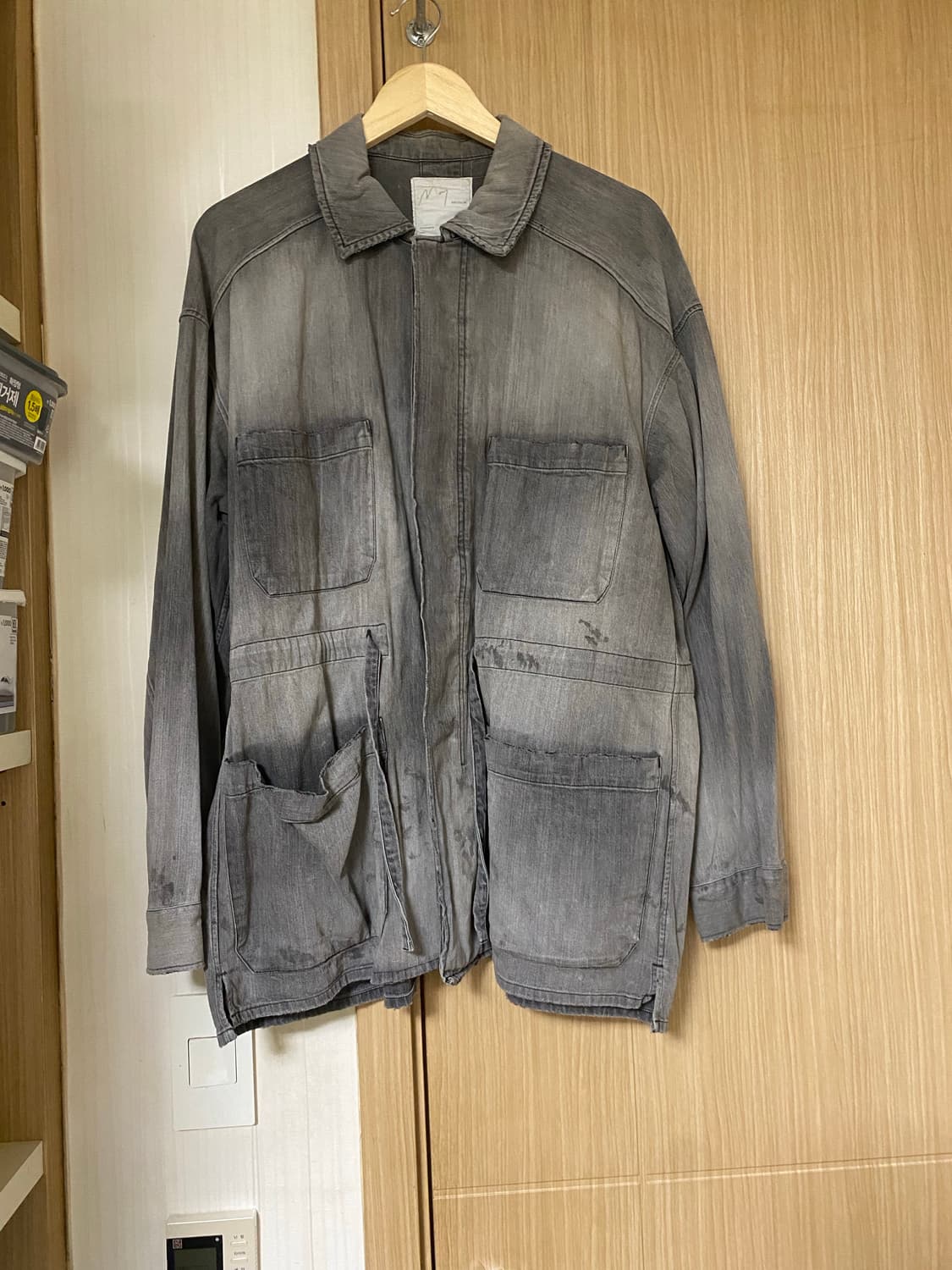 안셀름 데님셔츠자켓 블랙 1사이즈 상품이미지1