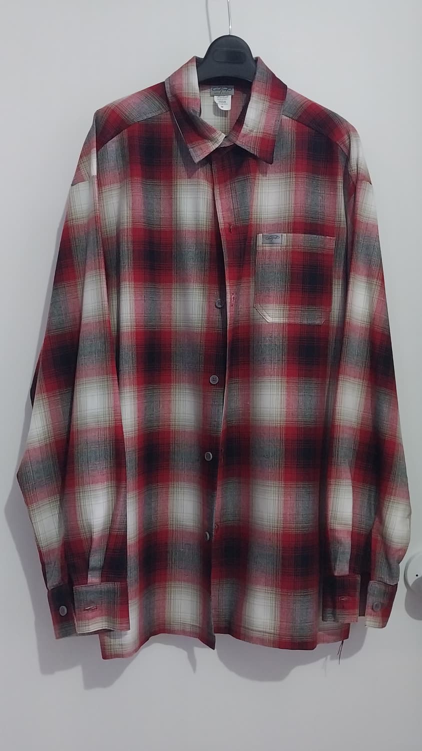 CALTOP 칼탑 체크 셔츠 M 레드 상품이미지1