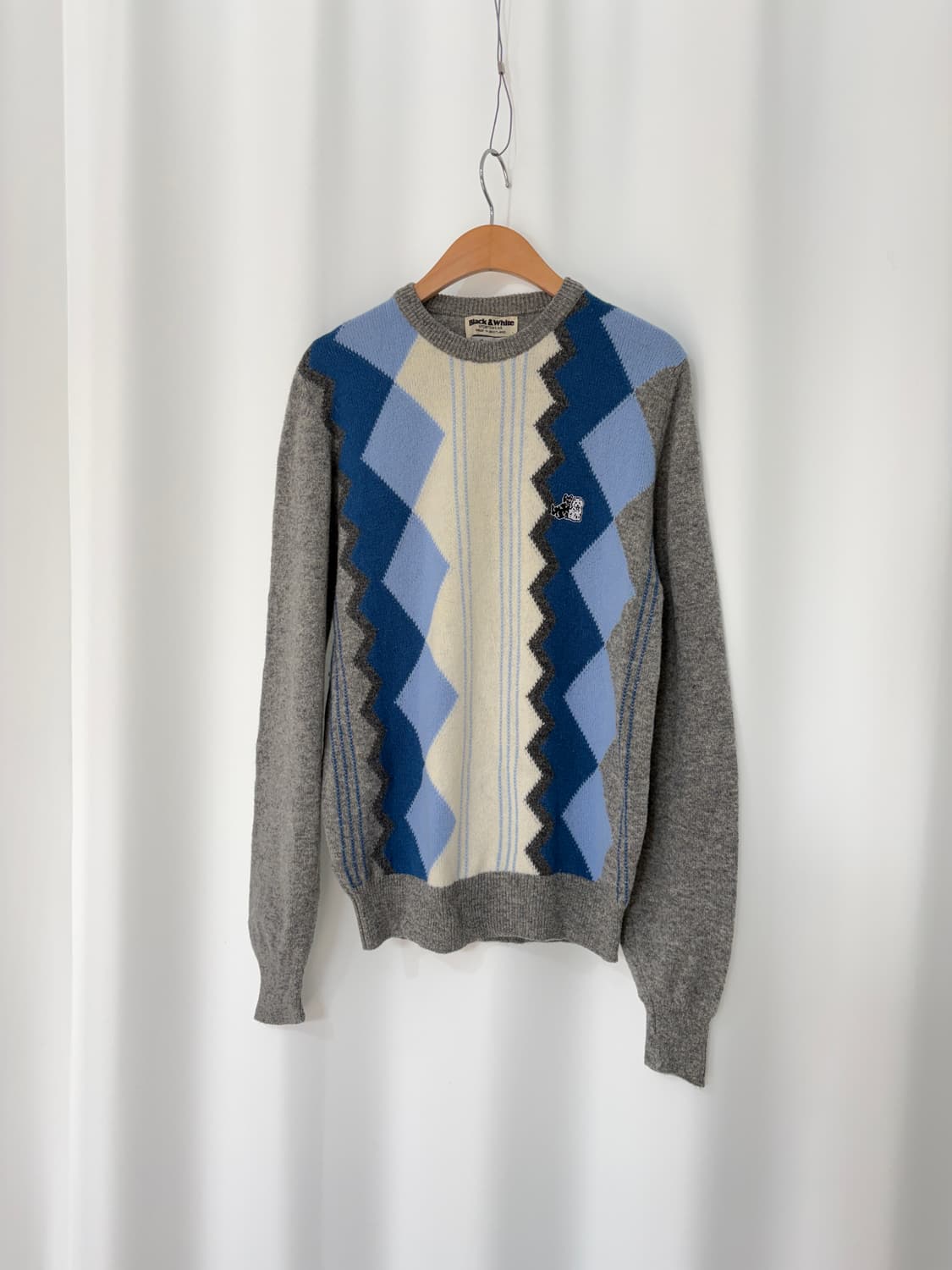 BLACK & WHITE wool knit (madeinSCOTLAND) 상품이미지1