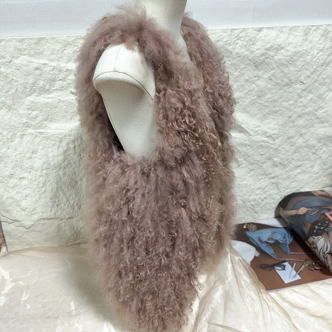 빈티지 토스카나 양털 조끼베스트 상품이미지3