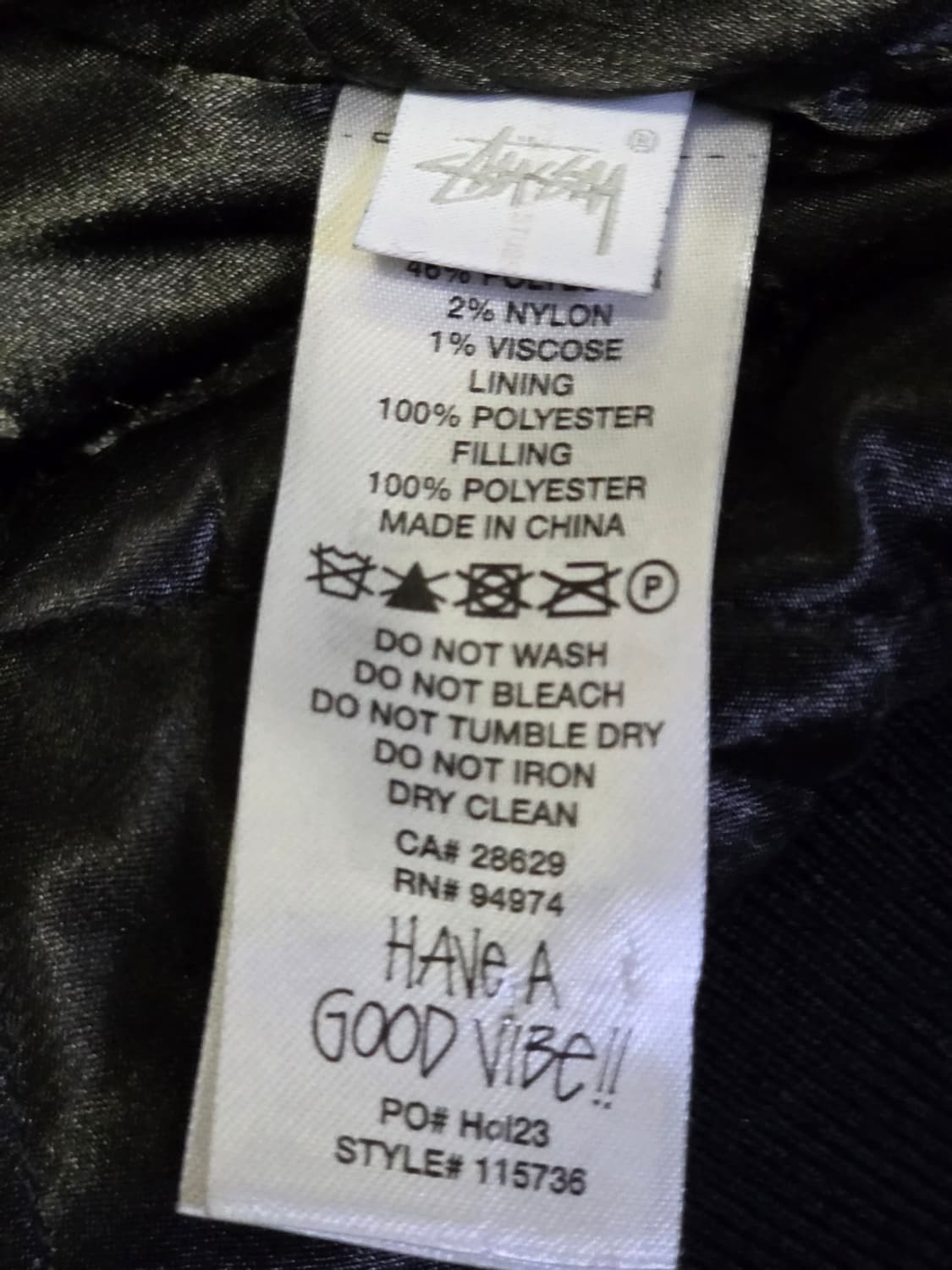 스투시 스포츠 멜톤 바시티 자켓 블랙 XL 상품이미지7