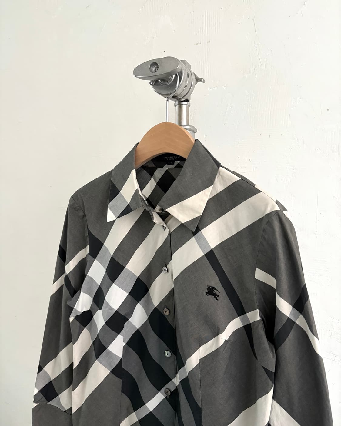 Burberry 버버리 로고 7부 체크 셔츠 상품이미지2