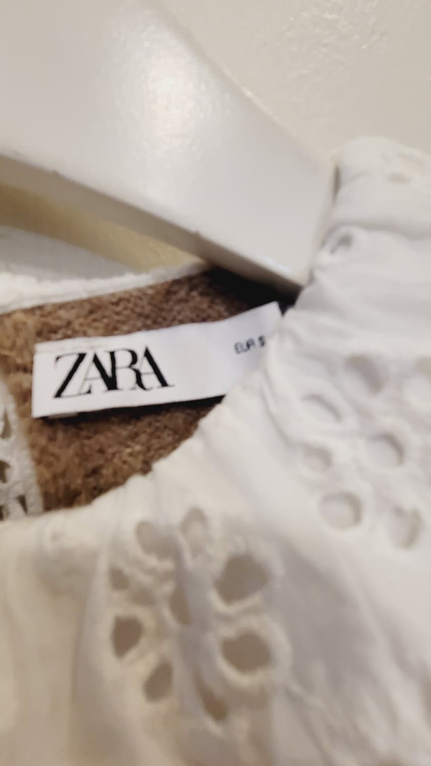 자라 펀칭자수 프릴니트.  수입 에스닉 스커트 상품이미지3