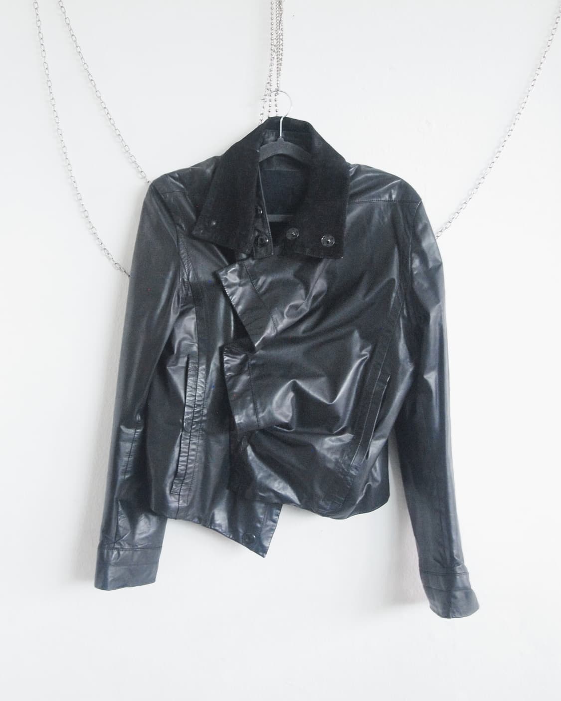 rare* 앤드뮐미스터 12AW asymmetric 드레이프 레더자켓 상품이미지6