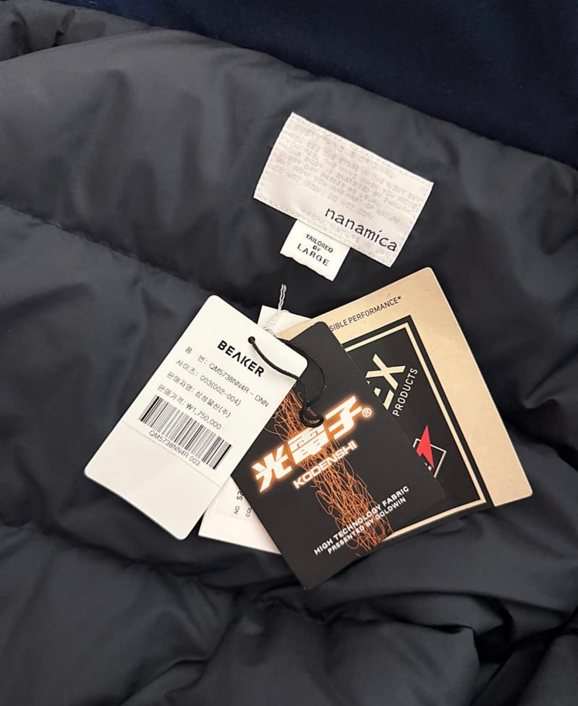 (새상품급) 25FW 나나미카 고어텍스 다운 코트 네이비 L 상품이미지2