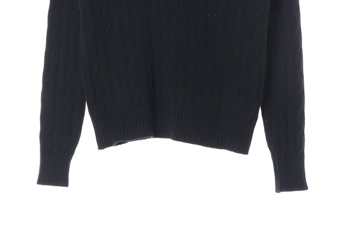 폴로 랄프로렌 케이블 니트 코튼 스웨터 블랙 S 상품이미지4