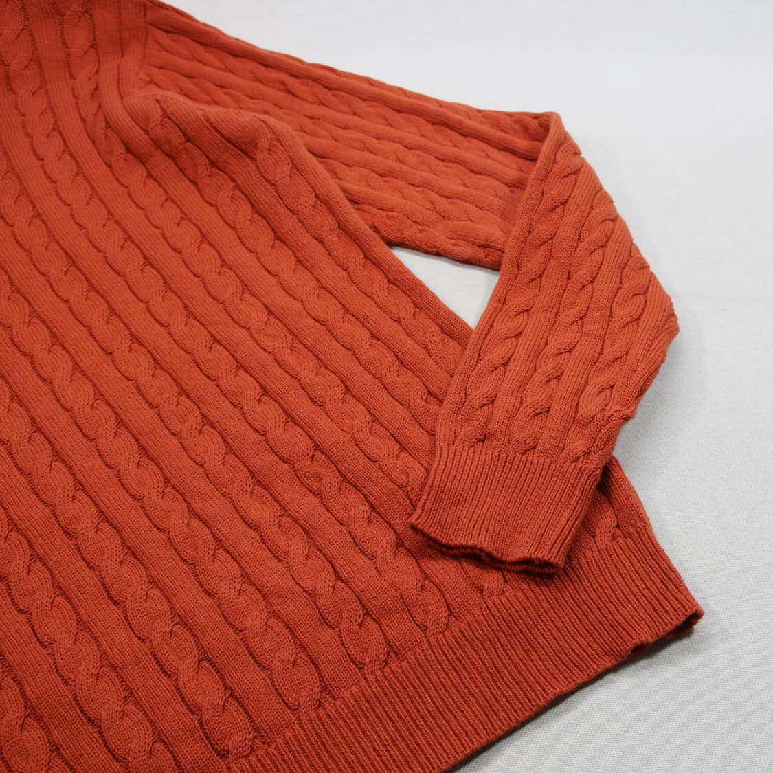 (착용컷) BEAMS HEART 코튼 꽈배기 니트 (남성용 100) 상품이미지6