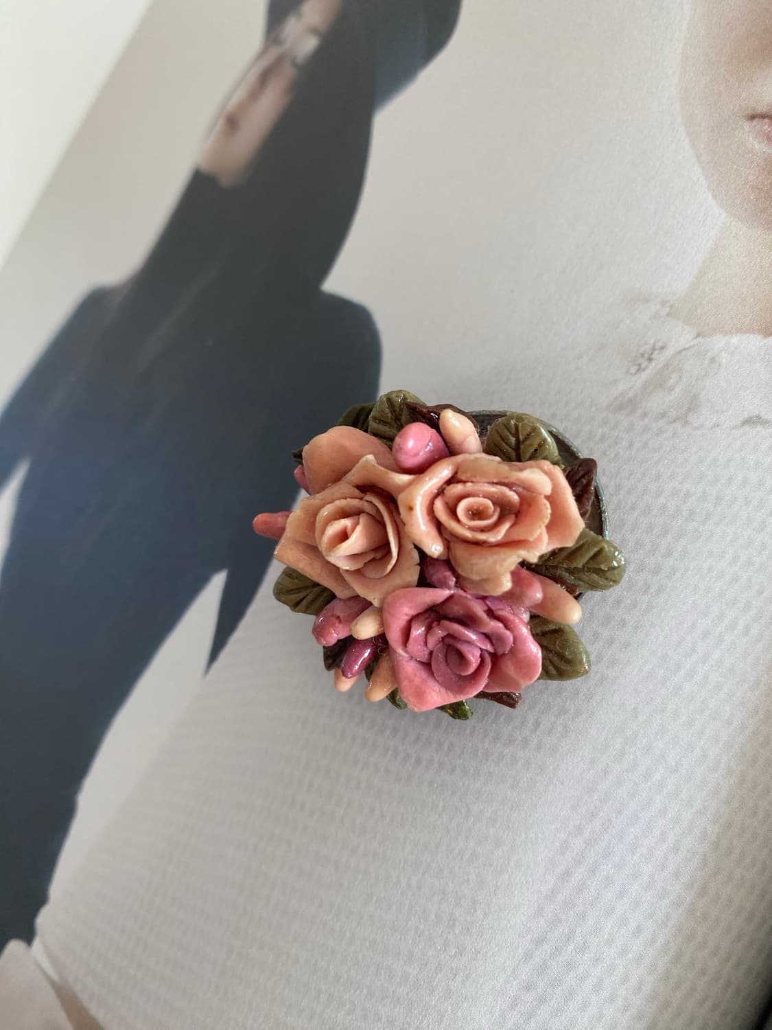 빈티지 로즈 플라워 브로치 일본 수입 주얼리  상품이미지4