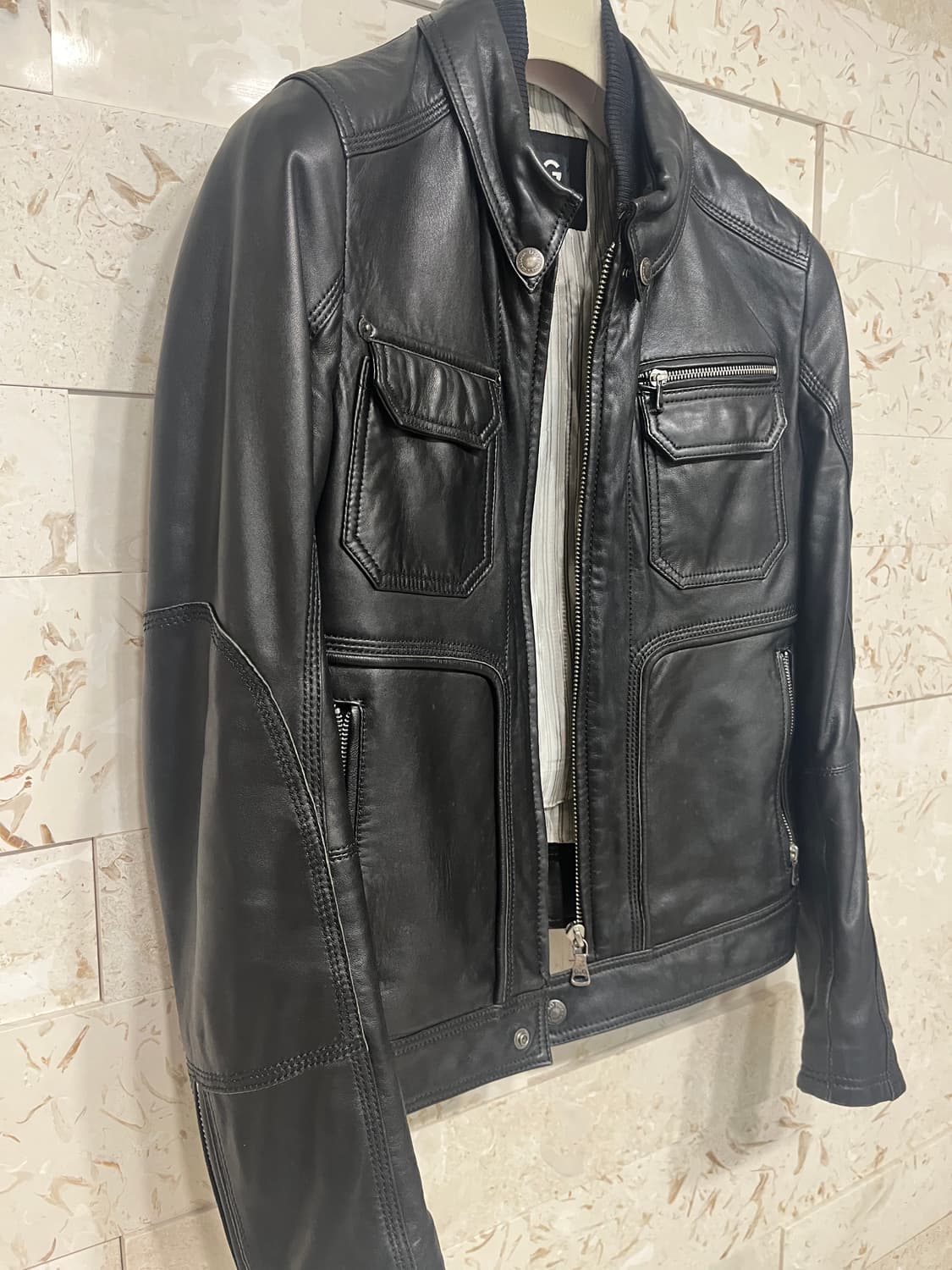 46) 돌체앤가바나 램스킨 레더자켓 상품이미지2