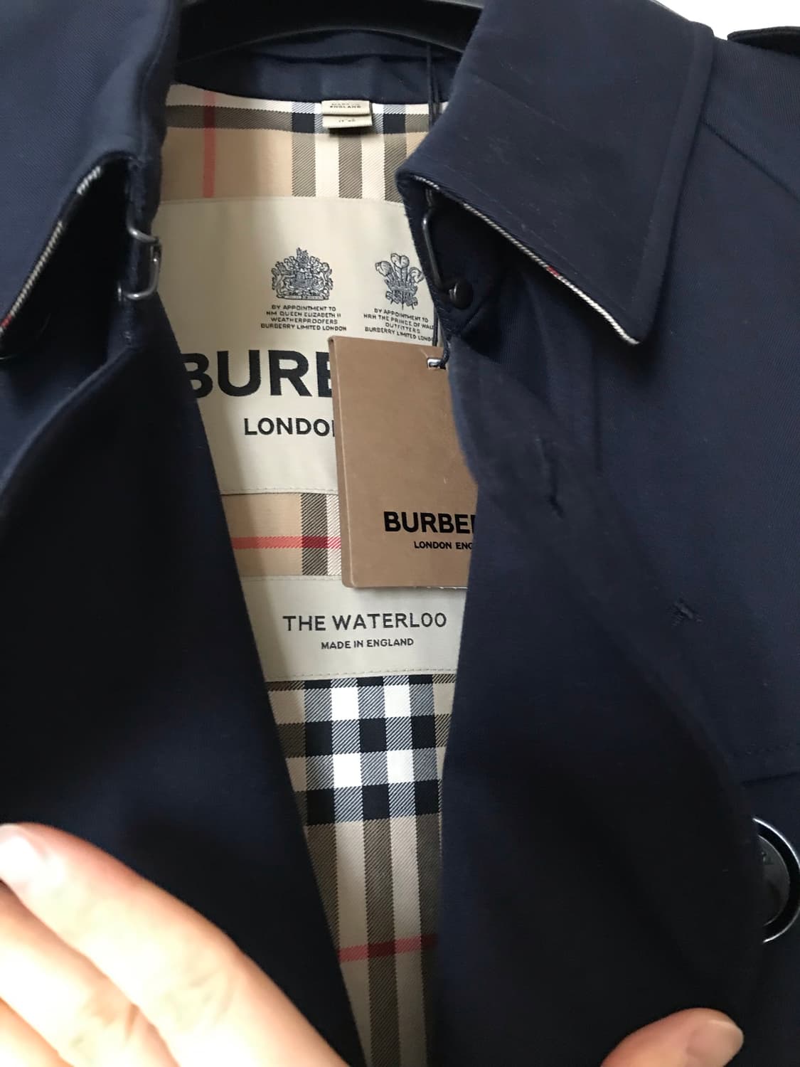 버버리 워털루 롱 uk8 새상품 ( 택 붙어있음)  상품이미지5