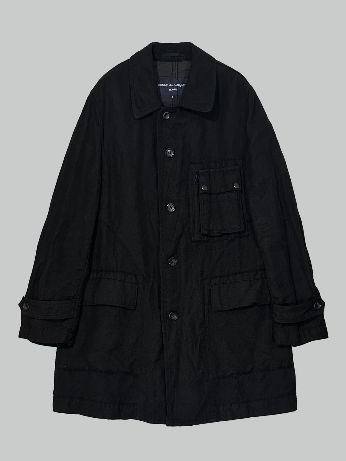 꼼데가르송 옴므 축융 울 워크 코트 상품이미지2