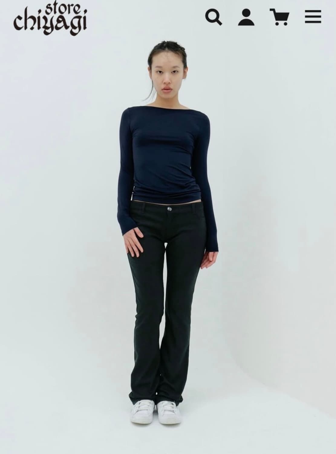 Chiyagi 키야기 해링본 팬츠 S 상품이미지1