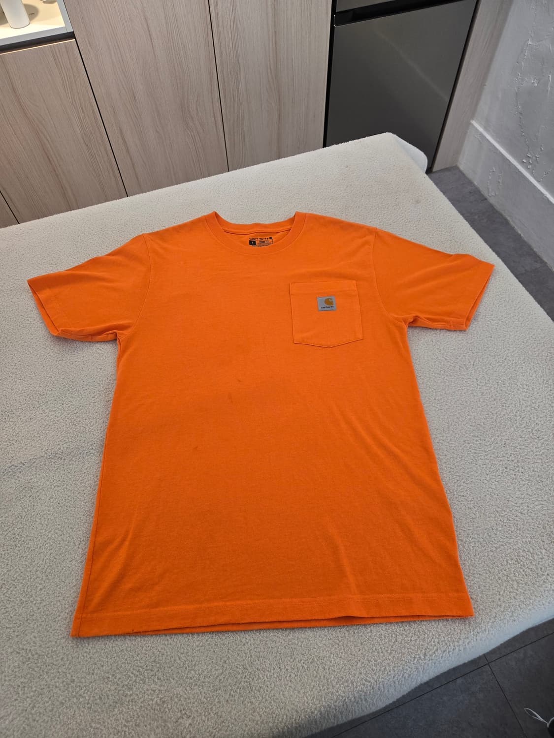 칼하트 포켓 반팔티 오렌지 S 상품이미지2