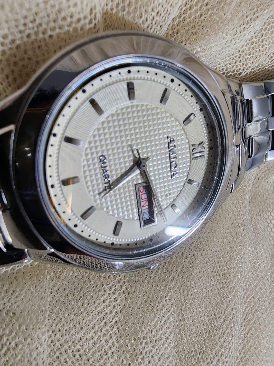 AMICA 아미카 데이데이트 메탈 시계 쿼츠 상품이미지8