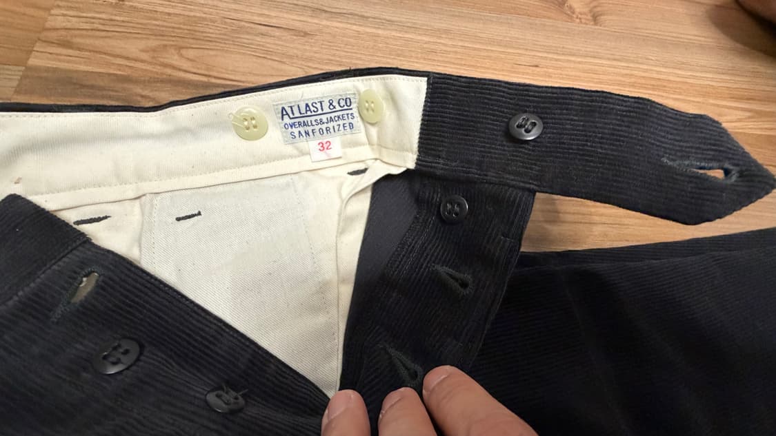 타임원클로딩 코듀로이 트라우저 블랙 상품이미지2