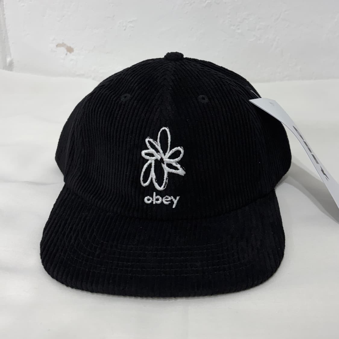 OBEY 코듀로이 골덴 일자챙 플라워 모자 상품이미지1