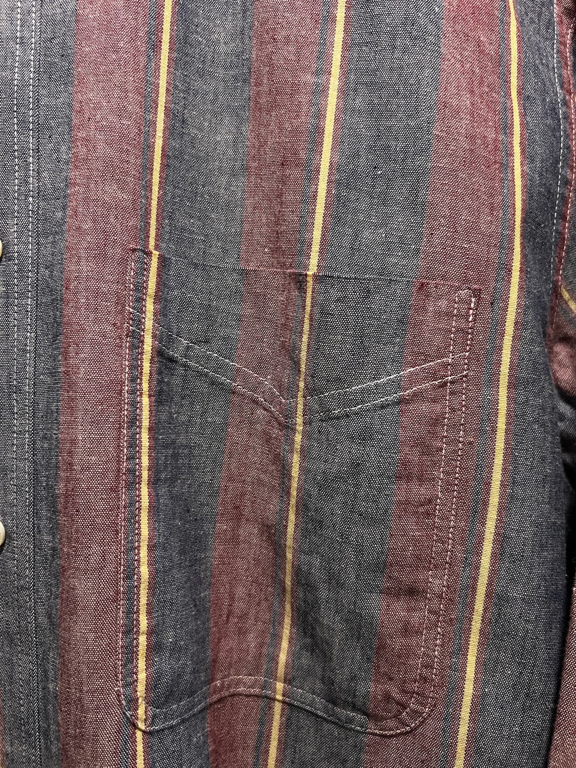 [M]90's 엘엘빈 Made in USA 스트라이프 셔츠 상품이미지3