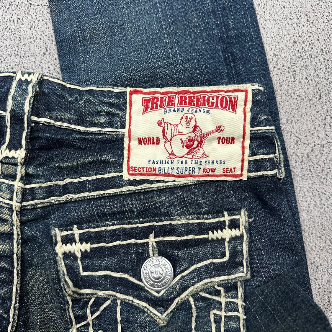 ✨ (바배) 트루릴리전 조이 슈퍼 티 스티치 데님 여성 팬츠  상품이미지3