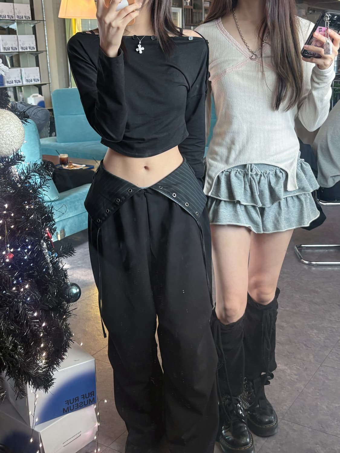 에트오소메 슬랙스 Wide Slacks (Black) 상품이미지3