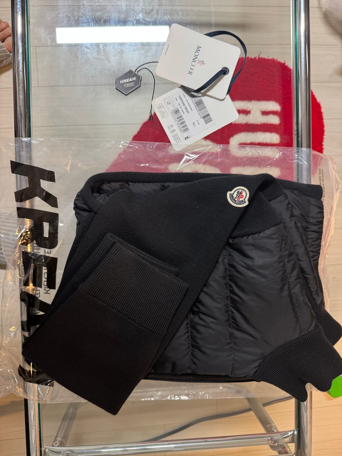 몽클레르 패딩 울 가디건 블랙 - 24FW 상품이미지5