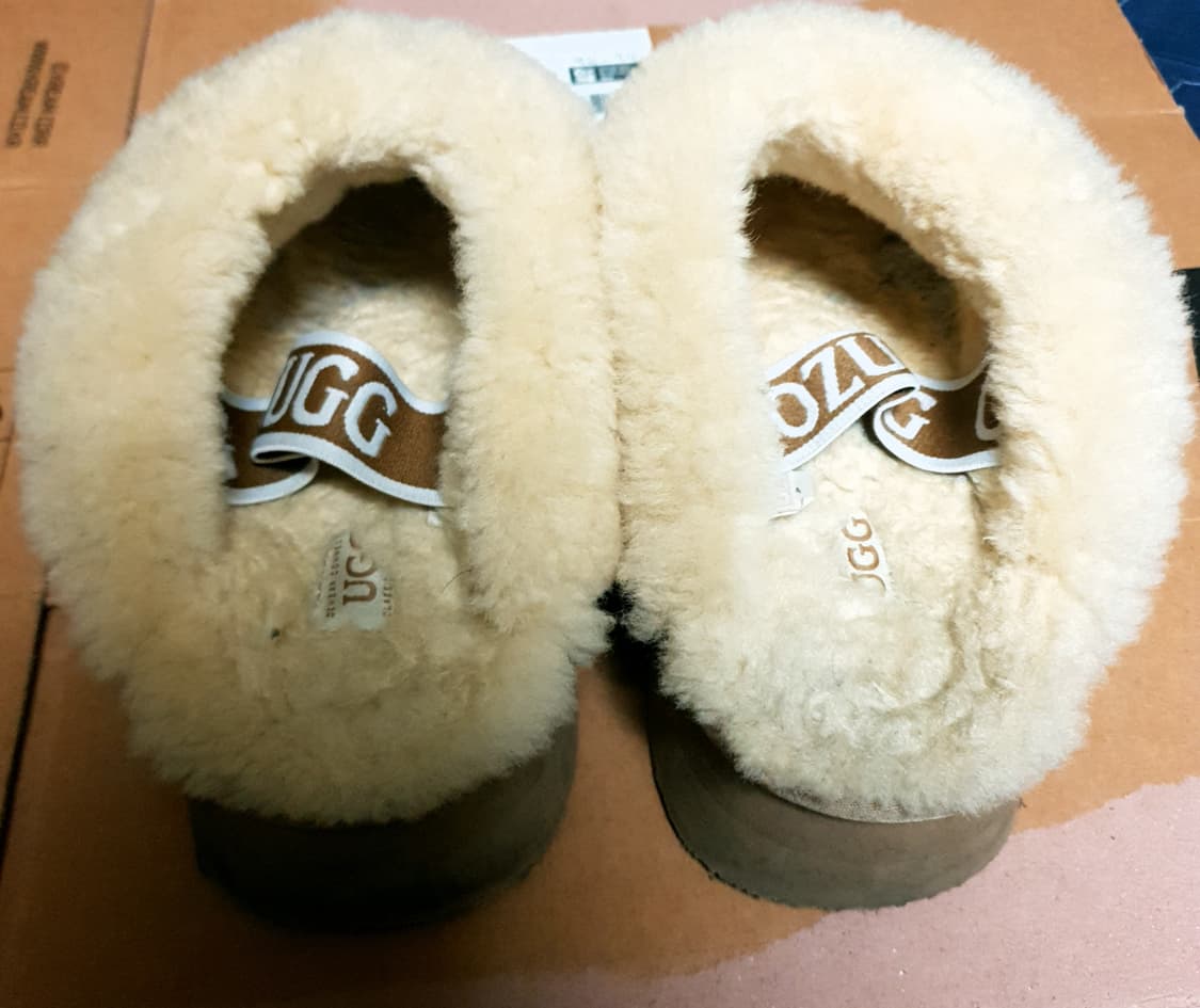 어그 오즈웨어 코케트 밴딩 플랫폼 퍼 슬리퍼 체스트넛 (230) 상품이미지4